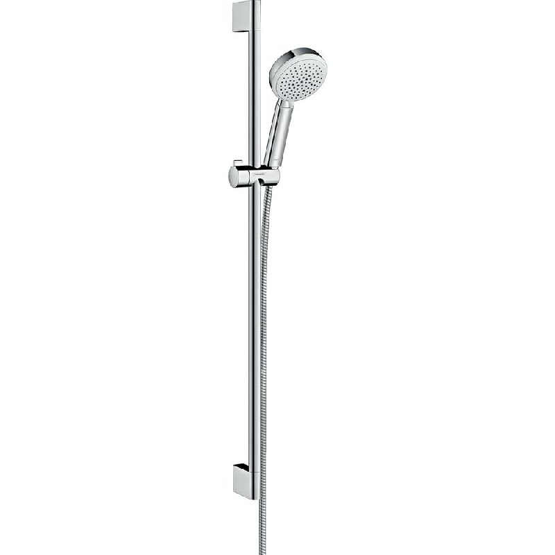 Hansgrohe Crometta 100 Shower Set Vario with Shower Rail 90cm - White ...