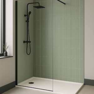Matt Black Profile Wetroom Screens